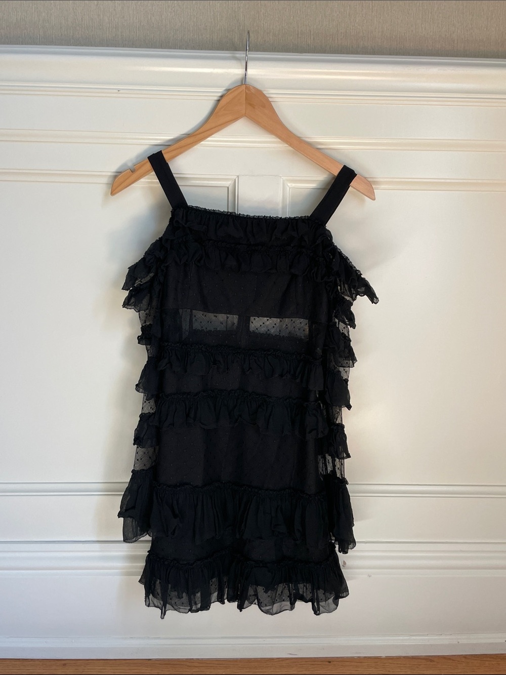 Alexis Black Ruffled Mini Dress